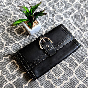 COACH Black Leather Wallet Vintage